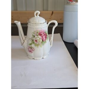 Childs Porcelain Chocolate Tea Potcopied From‎ An  1880s Set. Made In Germany.